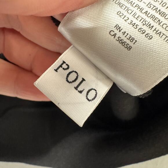 Polo Ralph Lauren Sweatshirt Mens Large Black Pullover 1/4 Snap Mock Neck - Picture 8 of 9